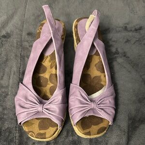 Easy Street Lavender Bow Sandals